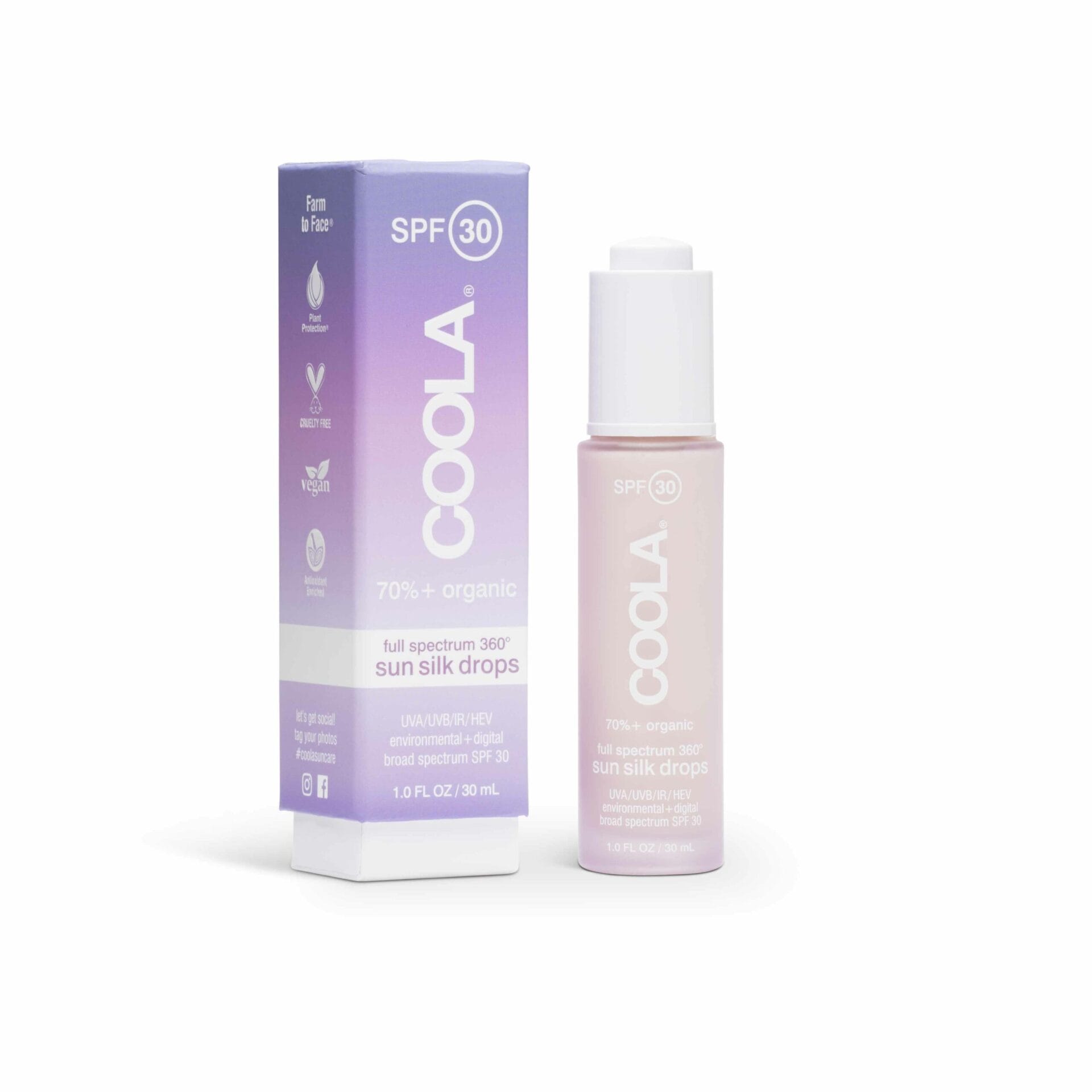 Coola Suncare | Sun Silk 360 Drops SPF30 | Silver Sixpence